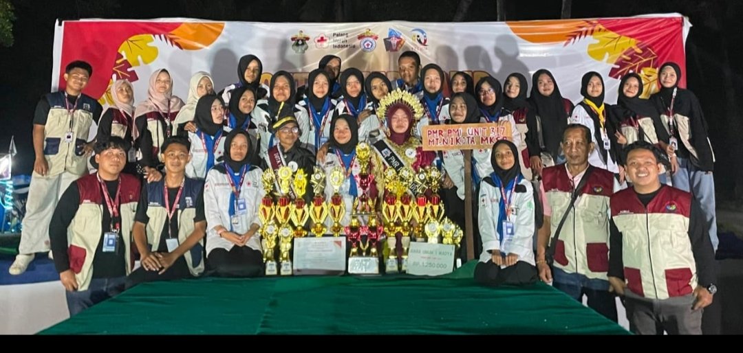 Sapu Bersih Prestasi! PMR PMI Unit 317 MTsN 1 Kota Makassar Raih Juara I Umum Youth Peer Camp 2026