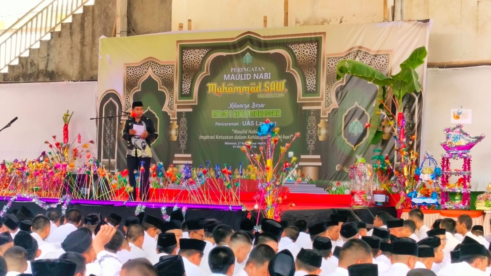 MTsN 1 Kota Makassar Selenggarakan Peringatan Maulid Nabi Muhammad SAW 1446 H/2024 M